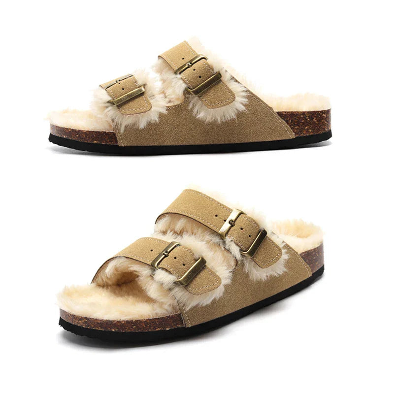 Fluffy Sandal - Light Brown