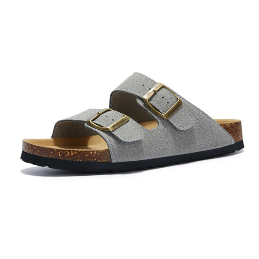 Maibulun Suede Sandal - Light Grey
