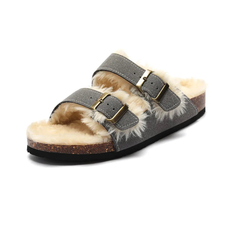 Fluffy Sandal - Grey