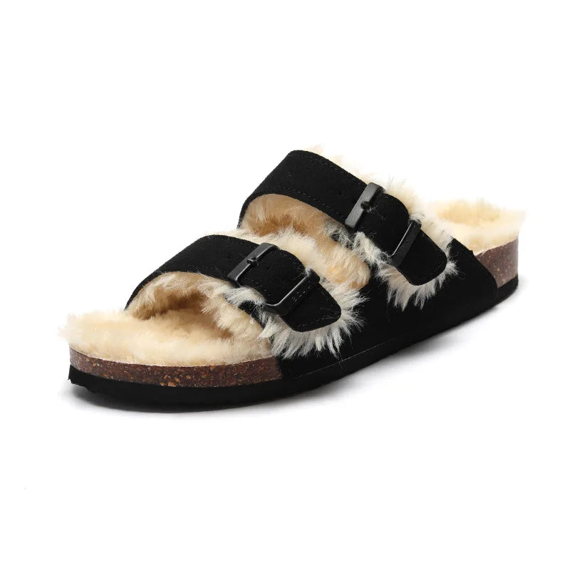 Fluffy Sandal - Black
